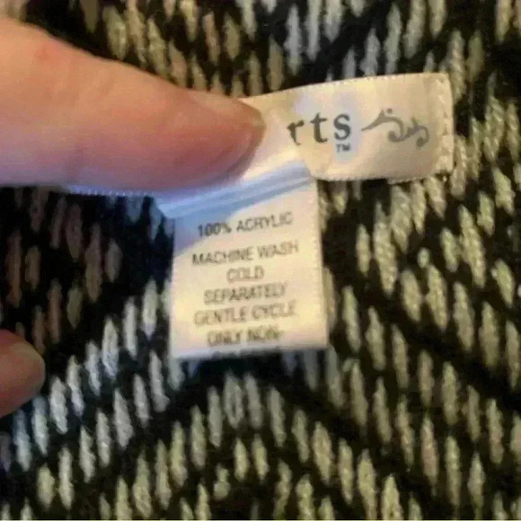 Passport Long Sleeve Draped Open Front Cardigan Blue & Black Size XL - Picture 14 of 14